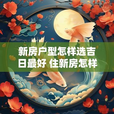 新房户型怎样选吉日最好 住新房怎样选吉日