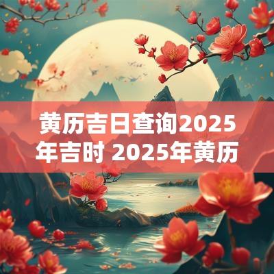 黄历吉日查询2025年吉时 2025年黄历扫墓吉日查询