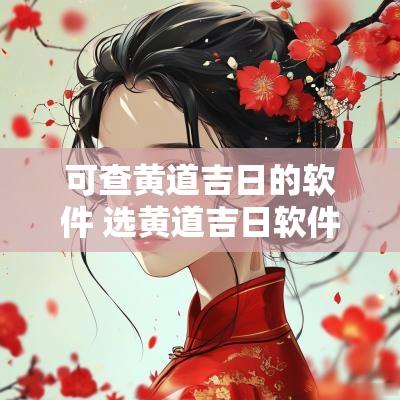 可查黄道吉日的软件 选黄道吉日软件哪个好