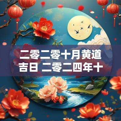 二零二零十月黄道吉日 二零二四年十月份黄道吉日