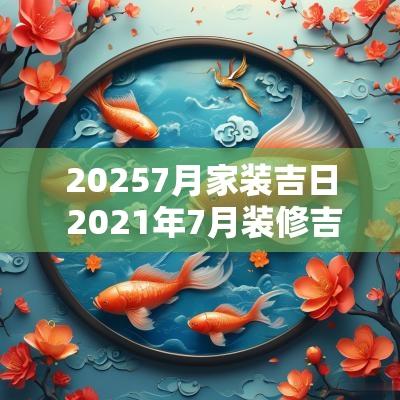 20257月家装吉日 2025年7月装修吉曰