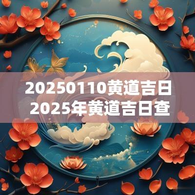 20250110黄道吉日 2025年黄道吉日查询