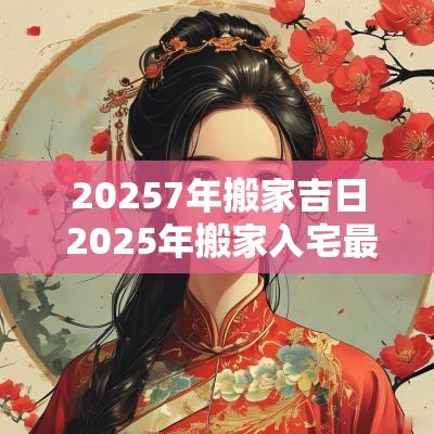 20257年搬家吉日 2025年搬家入宅最吉利好日子