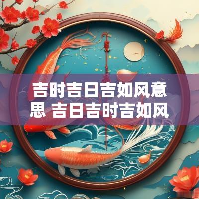 吉时吉日吉如风意思 吉日吉时吉如风丰年风月如风增