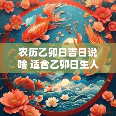 农历乙卯日吉日说啥 适合乙卯日生人的结婚吉日