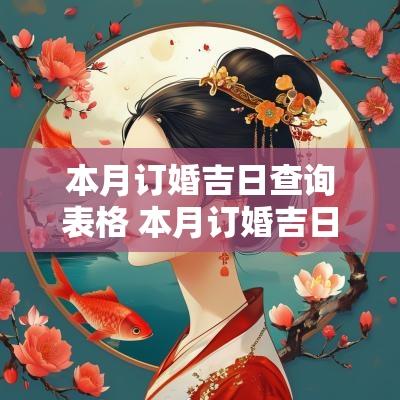 本月订婚吉日查询表格 本月订婚吉日查询表格下载