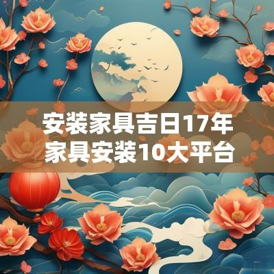 安装家具吉日17年 家具安装10大平台