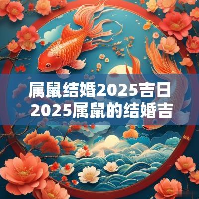 属鼠结婚2025吉日 2025属鼠的结婚吉日