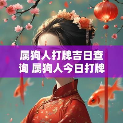 属狗人打牌吉日查询 属狗人今日打牌方向
