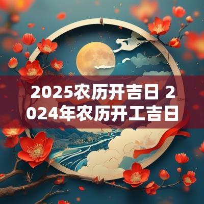 2025农历开吉日 2025年农历开工吉日