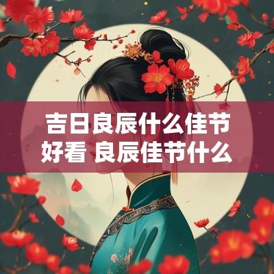 吉日良辰什么佳节好看 良辰佳节什么意思