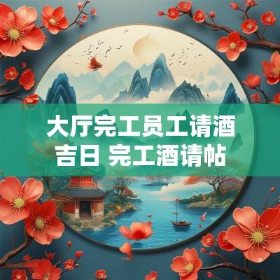大厅完工员工请酒吉日 完工酒请帖
