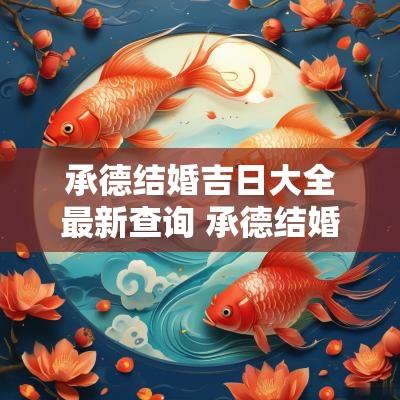 承德结婚吉日大全最新查询 承德结婚风俗