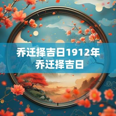 乔迁择吉日1912年 乔迁择吉日
