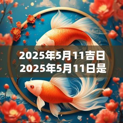 2025年5月11吉日 2025年5月11日是黄道吉日吗