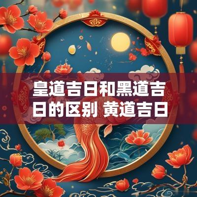 皇道吉日和黑道吉日的区别 黄道吉日和黑道凶日的区别