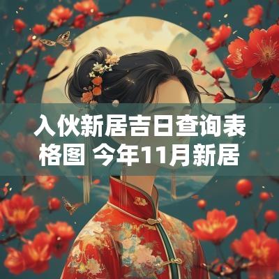 入伙新居吉日查询表格图 今年11月新居入伙吉日