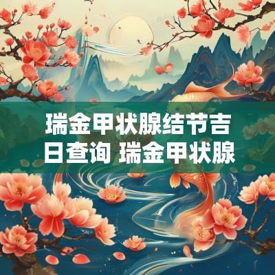 瑞金甲状腺结节吉日查询 瑞金甲状腺挂什么科