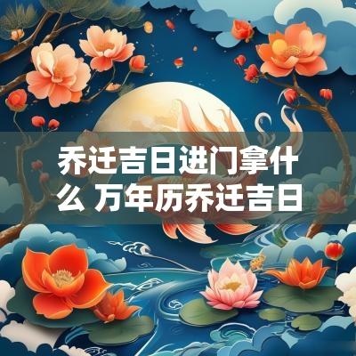 乔迁吉日进门拿什么 万年历乔迁吉日吉时