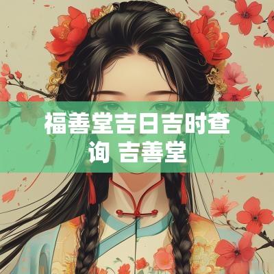 福善堂吉日吉时查询 吉善堂