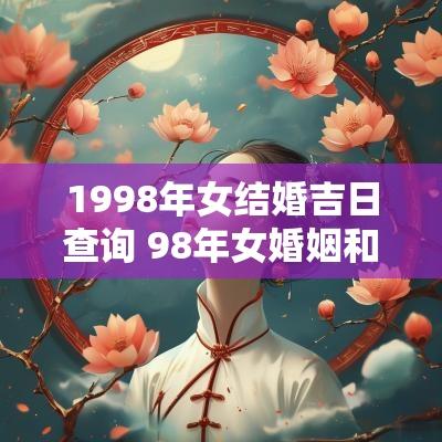1998年女结婚吉日查询 98年女婚姻和命运如何