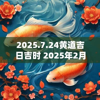 2025.7.24黄道吉日吉时 2025年2月黄道吉日是哪几天