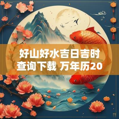 好山好水吉日吉时查询下载 万年历2025最新版黄道吉日下载