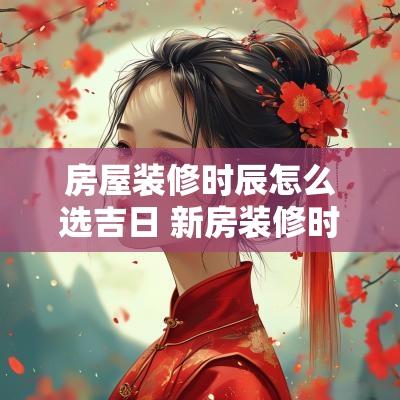 房屋装修时辰怎么选吉日 新房装修时辰怎么选