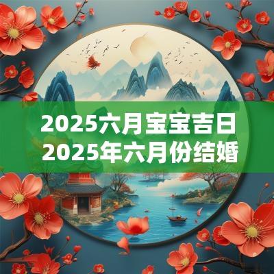 2025六月宝宝吉日 2025年六月份结婚吉日