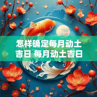 怎样确定每月动土吉日 每月动土吉日