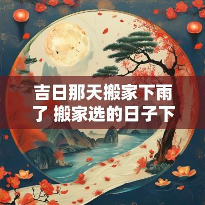 吉日那天搬家下雨了 搬家选的日子下雨好不好
