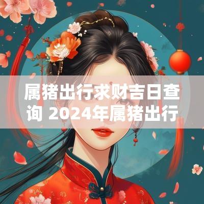 属猪出行求财吉日查询 2025年属猪出行吉日