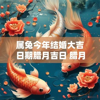 属兔今年结婚大吉日期腊月吉日 腊月结婚吉日属兔