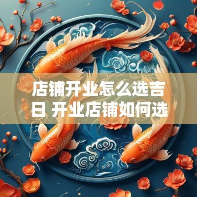 店铺开业怎么选吉日 开业店铺如何选择吉日