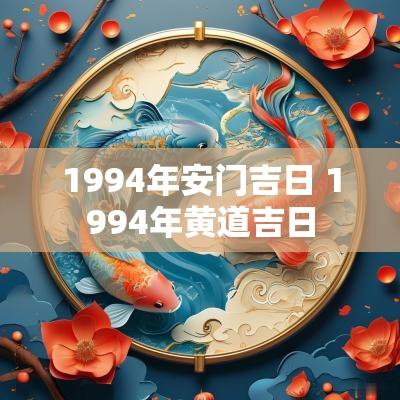 1994年安门吉日 1994年黄道吉日