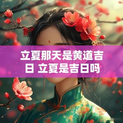 立夏那天是黄道吉日 立夏是吉日吗