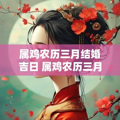 属鸡农历三月结婚吉日 属鸡农历三月十三 属鸡农历三月结婚吉日 属鸡农历三月十三