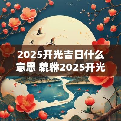 2025开光吉日什么意思 貔貅2025开光吉日