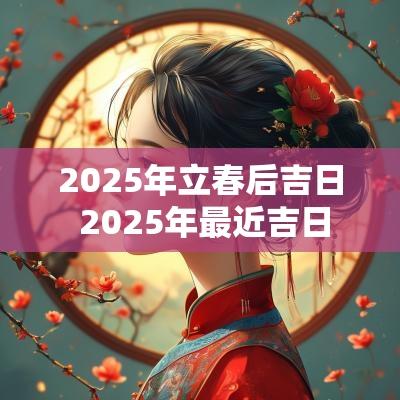 2025年立春后吉日 2025年最近吉日
