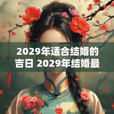 2029年适合结婚的吉日 2029年结婚最佳日子
