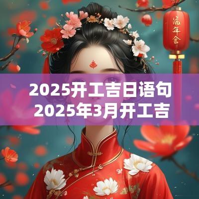 2025开工吉日语句 2025年3月开工吉日