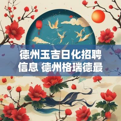 德州玉吉日化招聘信息 德州格瑞德最近招工信息