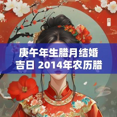 庚午年生腊月结婚吉日 2014年农历腊月结婚吉日