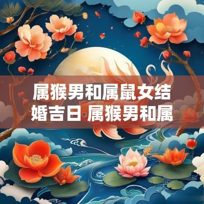 属猴男和属鼠女结婚吉日 属猴男和属鼠女婚配