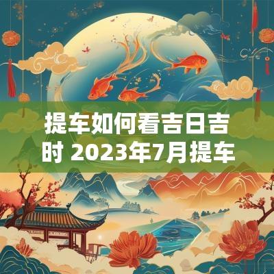 提车如何看吉日吉时 2025年7月提车吉日吉时