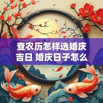查农历怎样选婚庆吉日 婚庆日子怎么查