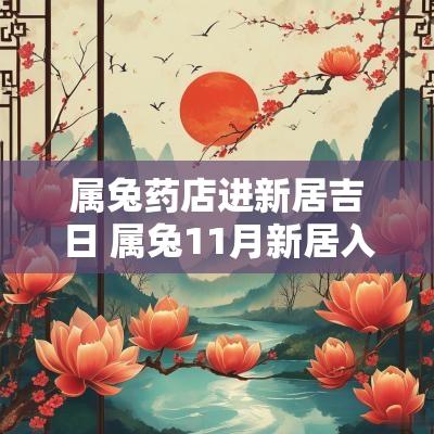 属兔药店进新居吉日 属兔11月新居入伙吉日