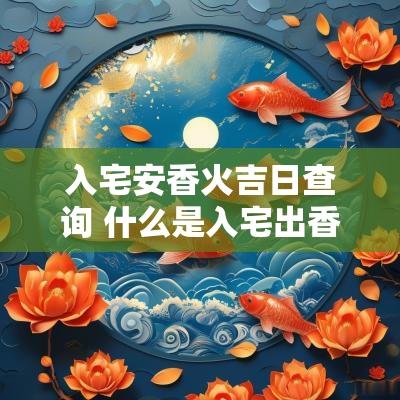入宅安香火吉日查询 什么是入宅出香火吉日