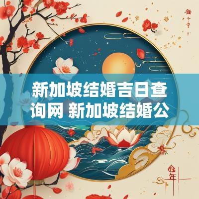 新加坡结婚吉日查询网 新加坡结婚公示