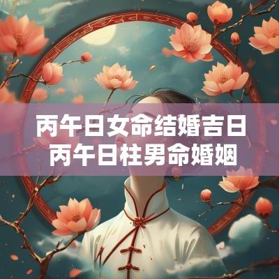 丙午日女命结婚吉日 丙午日柱男命婚姻状况